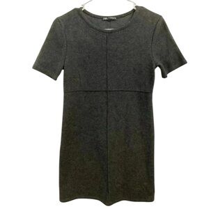 Zara Gray Short Sleeved Sweater Dress Size‎ Small